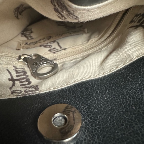 Rustic Couture Black Faux leather purse with chain strap. - Picture 11 of 16